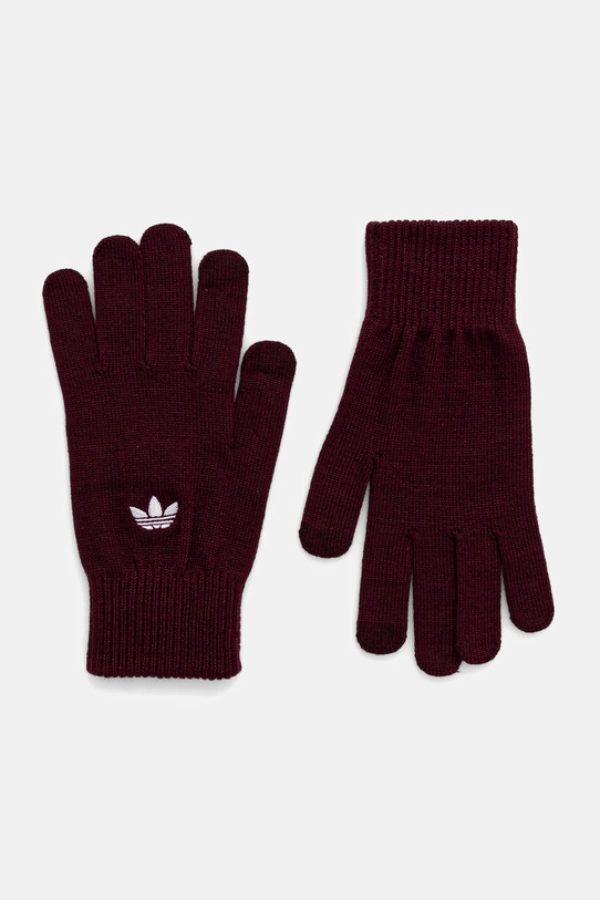 adidas Originals rękawiczki Adicolor aplikacja bordowy JZ5014