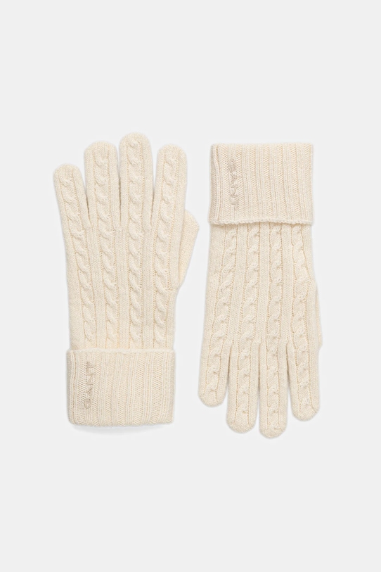 Rukavice s prímesou vlny Gant s prídavkom vlny béžová 4930022