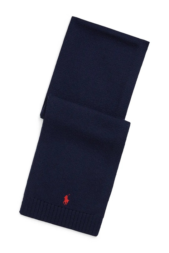 Polo Ralph Lauren szalik wełniany aplikacja granatowy 323953205001