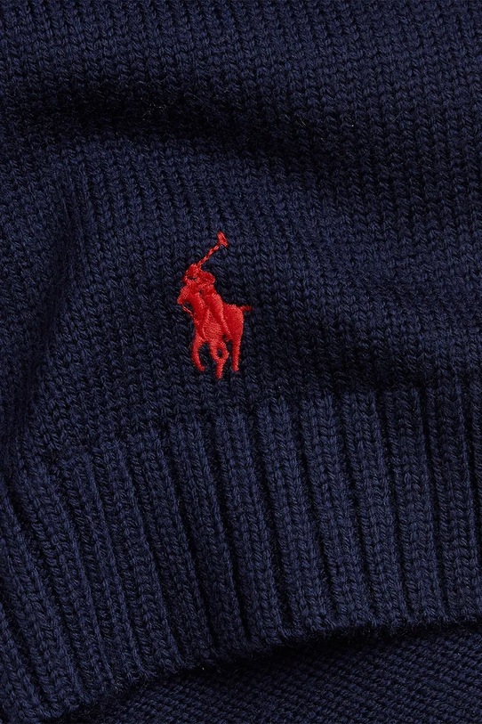 Polo Ralph Lauren szalik wełniany 323953205001 granatowy AW25