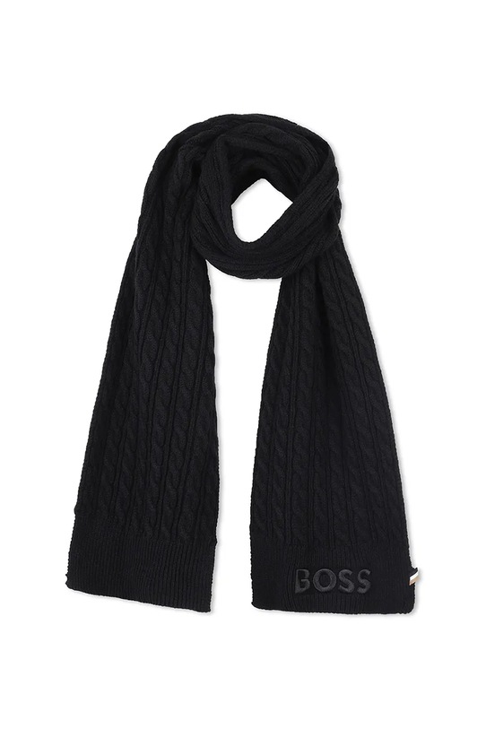 Παιδικό κασκόλ BOSS J52634 μαύρο AW25