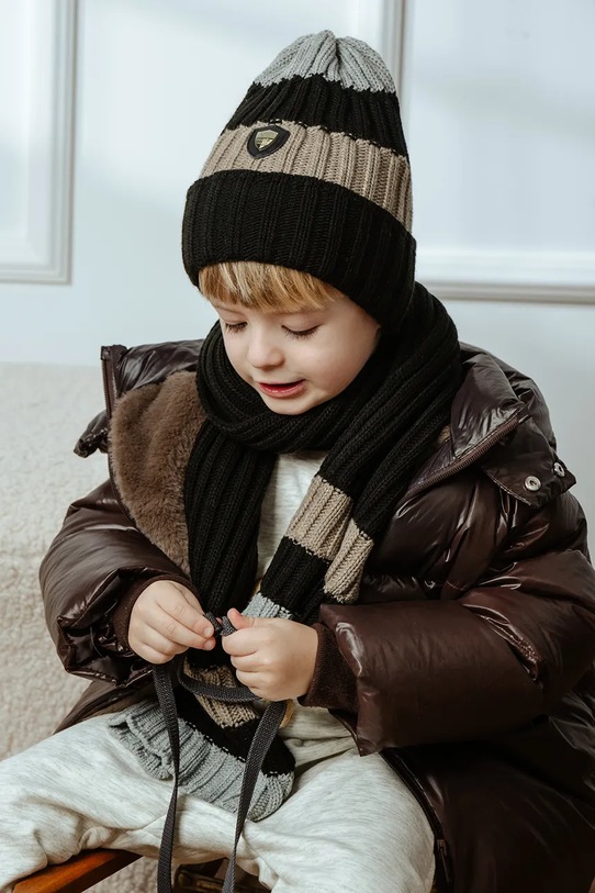Jamiks szalik dziecięcy RUFUS pozostałe czarny RUFUS.Szal.JZI200.B
