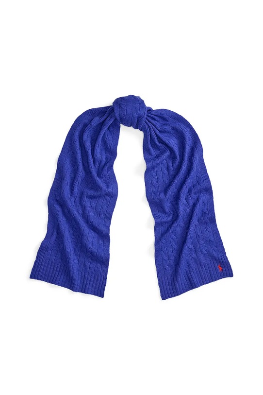 Μάλλινο κασκόλ Polo Ralph Lauren μαλλί σκούρο μπλε 455956296