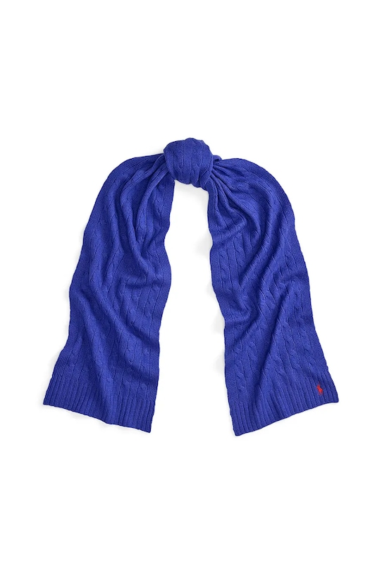 Polo Ralph Lauren szalik wełniany dzianina granatowy 455956296