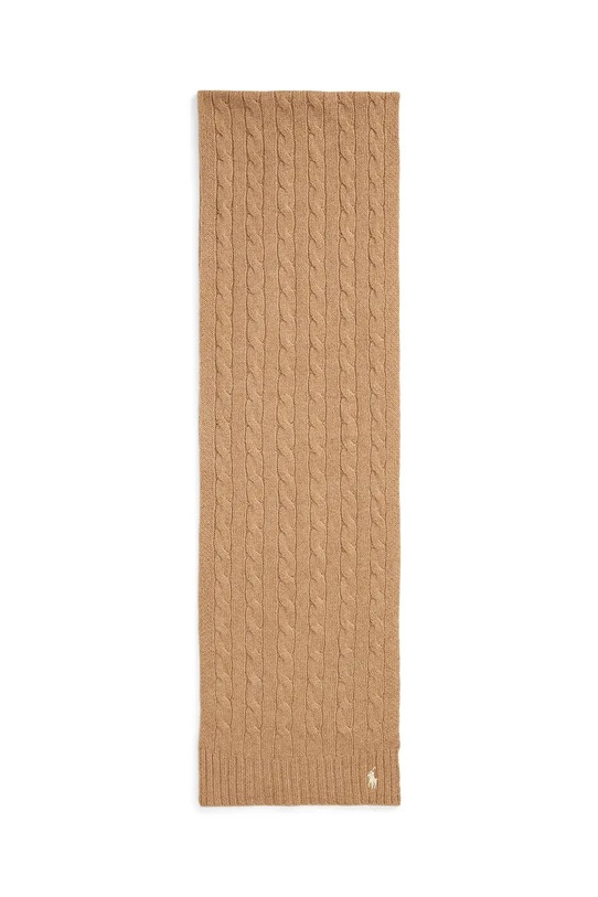 Polo Ralph Lauren szalik wełniany 455956296 beżowy AW25