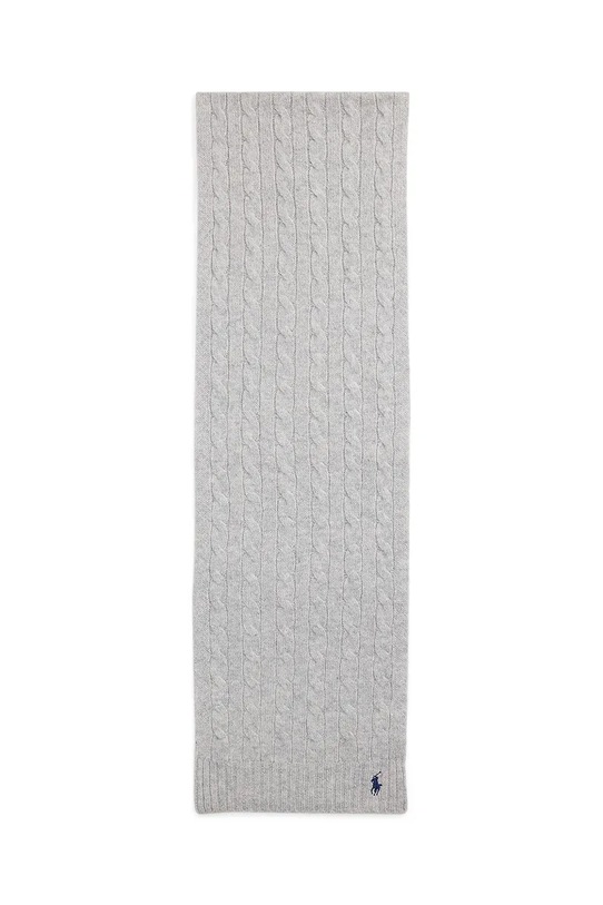 Μάλλινο κασκόλ Polo Ralph Lauren 455956296 γκρί AW25