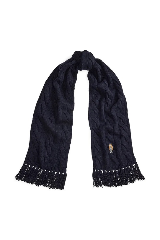 Μάλλινο κασκόλ Polo Ralph Lauren 455981434 σκούρο μπλε AW25
