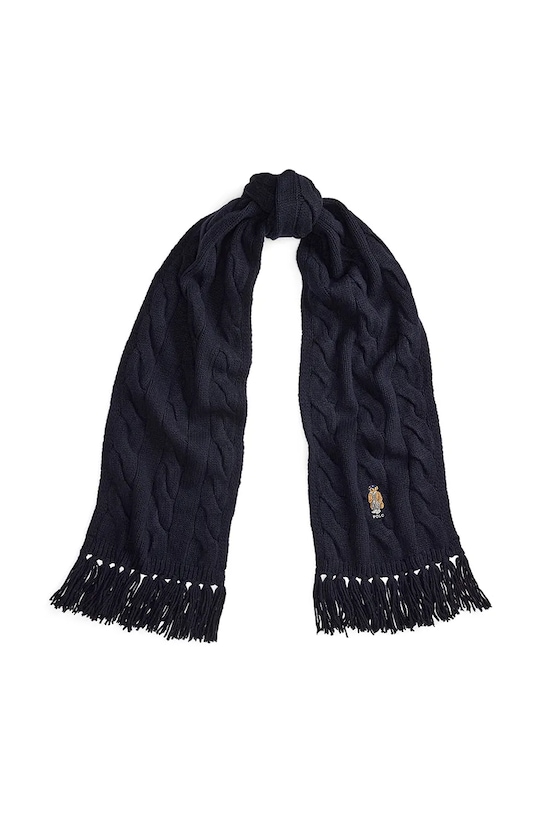 Polo Ralph Lauren szalik wełniany 455981434 granatowy AW25