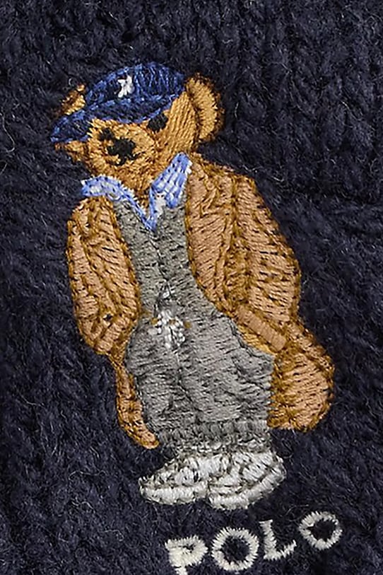 Αξεσουάρ Μάλλινο κασκόλ Polo Ralph Lauren 455981434 σκούρο μπλε