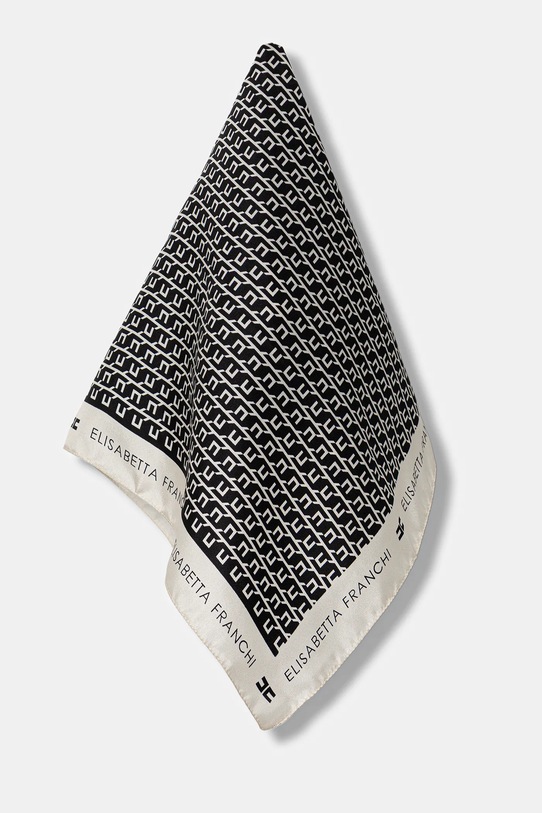 Шелковый платок Elisabetta Franchi шёлк чёрный FO15F56E2