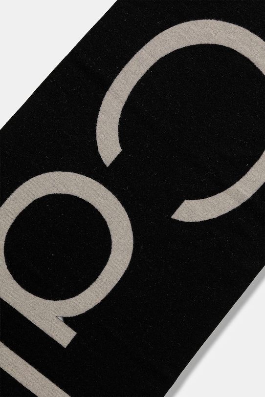 Kratki šal s primjesom vune Calvin Klein LV04F8051G crna AW25