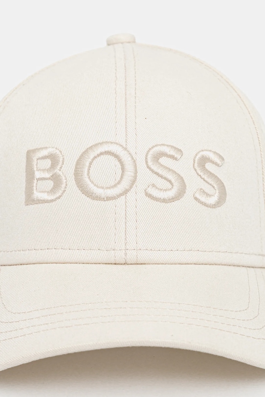 BOSS czapka z daszkiem bawełniana 50544386 beżowy AW25