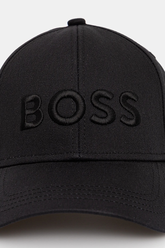 BOSS czapka z daszkiem bawełniana 50544386 czarny AW25