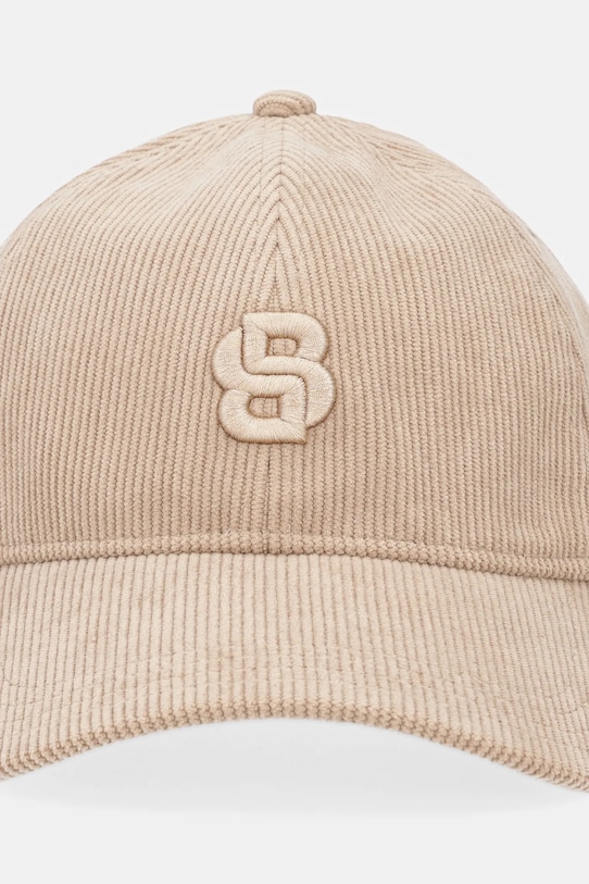 Velur baseball kapa BOSS 50544419 bež AW25