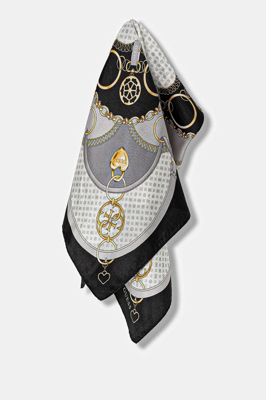 Guess apaszka jedwabna tkanina czarny AW5347.SIL03