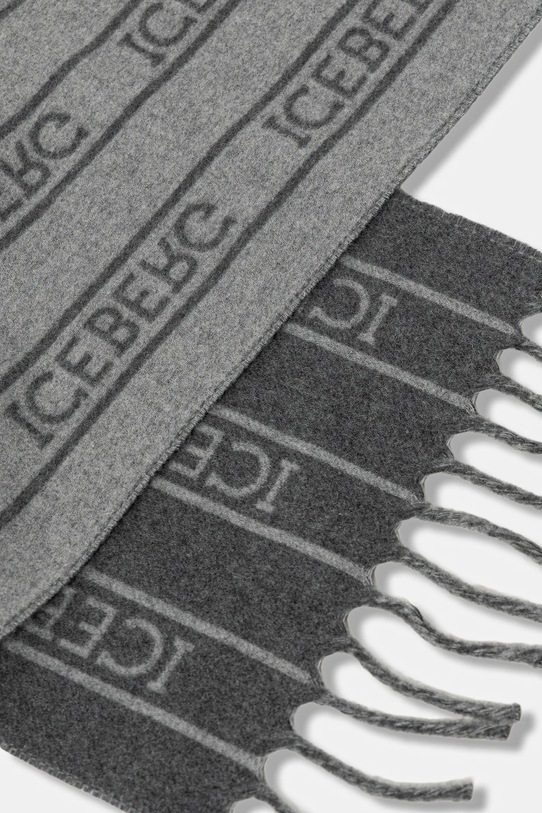 Iceberg szalik wełniany 6910.6948 szary AW25