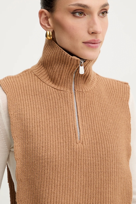 Pinko komin z dodatkiem wełny brązowy 105994.A2Z4