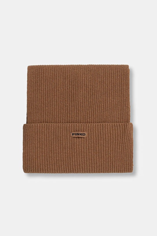 Šal z dodatkom volne Pinko 105996.A2Z4 rjava AW25