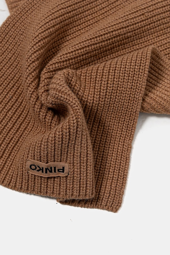 Akcesoria Pinko szalik z dodatkiem wełny 105996.A2Z4 brązowy