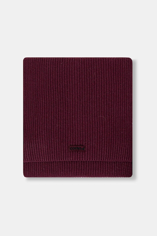 Pinko szalik z dodatkiem wełny 105996.A2Z4 bordowy AW25