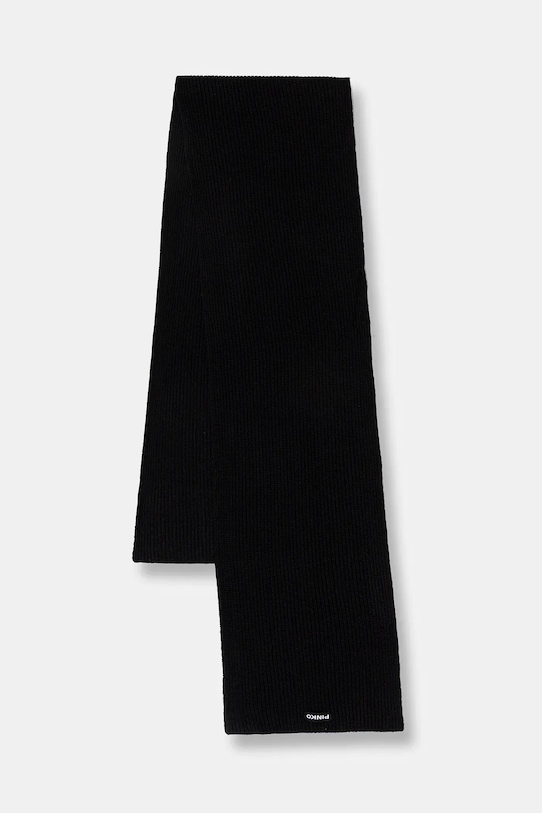 Pinko szalik z dodatkiem wełny dzianina czarny 105996.A2Z4