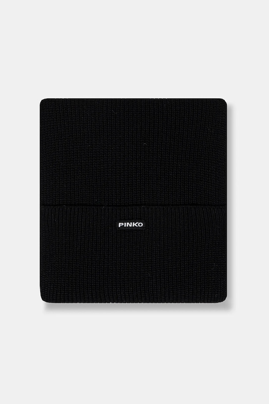 Pinko szalik z dodatkiem wełny 105996.A2Z4 czarny AW25