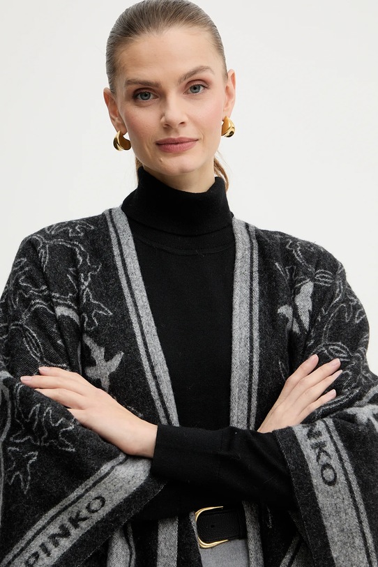 Oblečení Pončo s příměsí vlny Pinko 105965.A2ZI černá