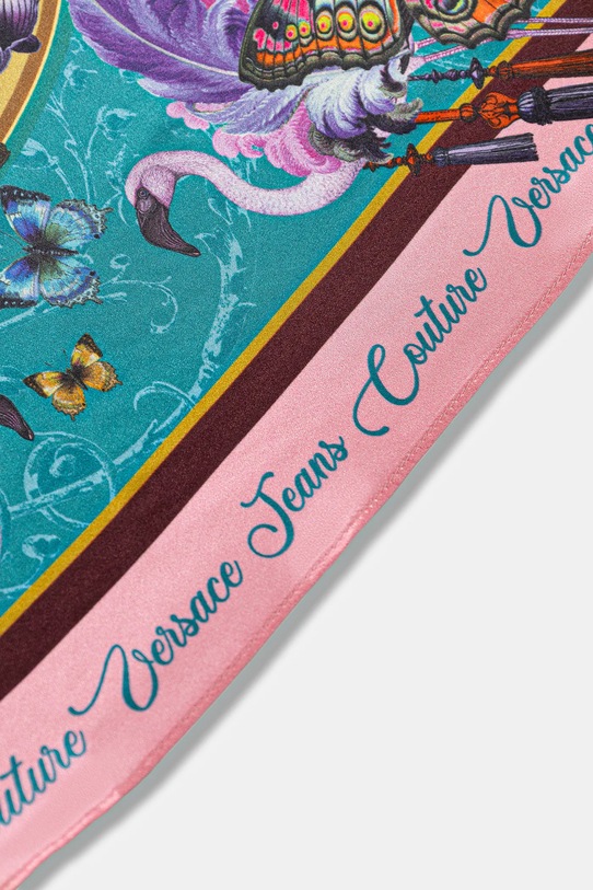 Accesorii Versace Jeans Couture eșarfă de mătase 79HA7H01.ZG405 roz
