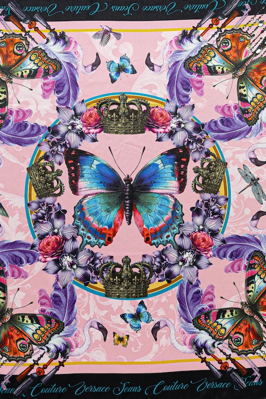 Versace Jeans Couture eșarfă de mătase 79HA7H01.ZG405 roz AW25