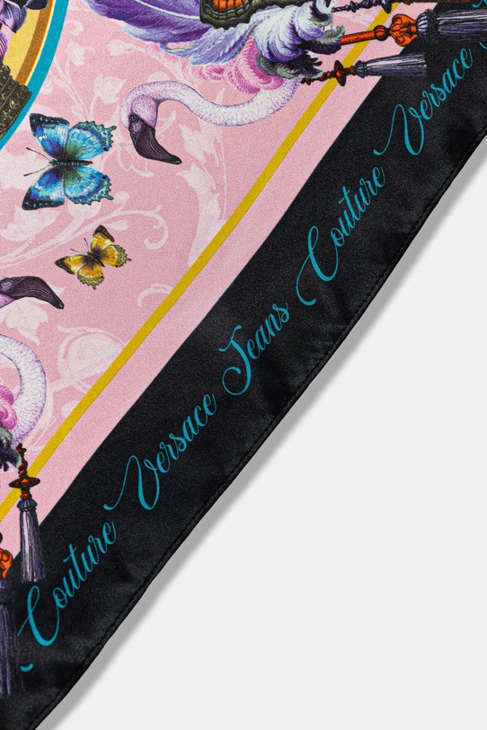 Accesorii Versace Jeans Couture eșarfă de mătase 79HA7H01.ZG405 roz
