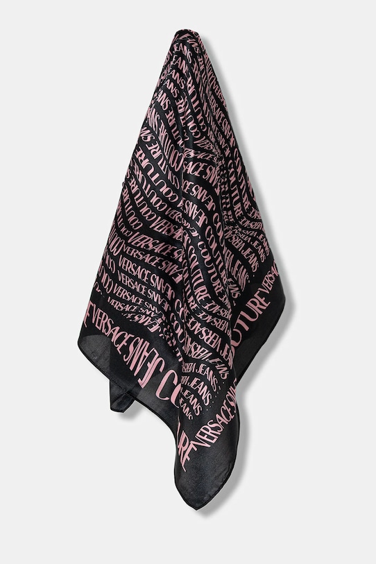 Versace Jeans Couture eșarfă de mătase matase negru 79HA7H01.ZG406