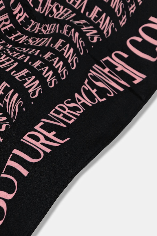 Accesorii Versace Jeans Couture eșarfă de mătase 79HA7H01.ZG406 negru