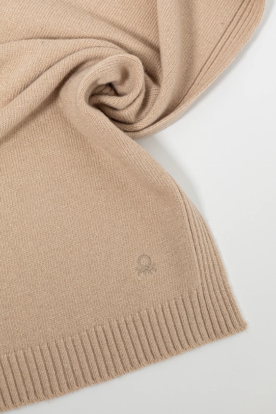 United Colors of Benetton eșarfă cu lână 122HDU01O bej AW25