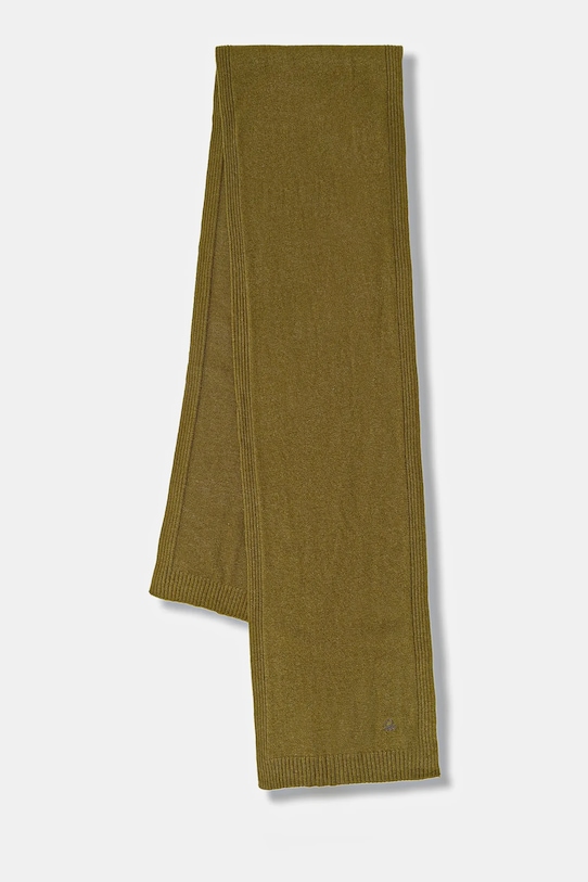 United Colors of Benetton szalik z dodatkiem wełny dzianina zielony 122HDU01O