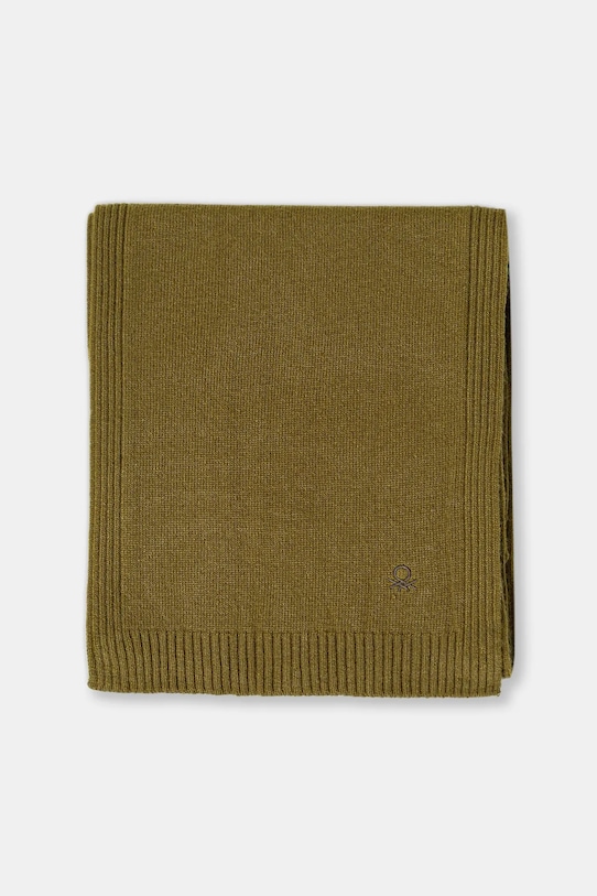 United Colors of Benetton szalik z dodatkiem wełny 122HDU01O zielony AW25