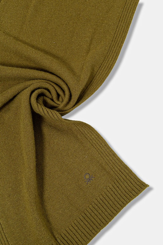 Akcesoria United Colors of Benetton szalik z dodatkiem wełny 122HDU01O zielony