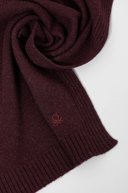 United Colors of Benetton szalik z dodatkiem wełny 122HDU01O bordowy AW25
