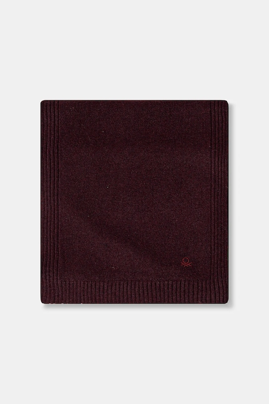 Akcesoria United Colors of Benetton szalik z dodatkiem wełny 122HDU01O bordowy