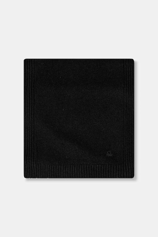 Akcesoria United Colors of Benetton szalik z dodatkiem wełny 122HDU01O czarny