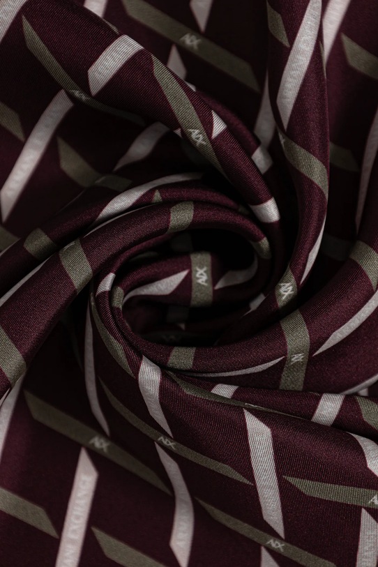 Hedvábný šátek Armani Exchange burgundské XW001485.AF16979