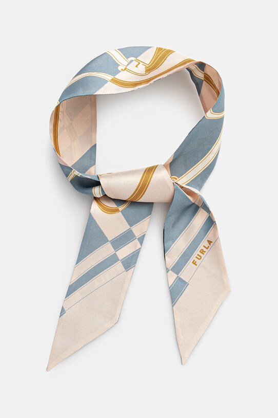 Μεταξωτό φουλάρι Furla ύφασμα μπλε WT00022.BX4081.4222S