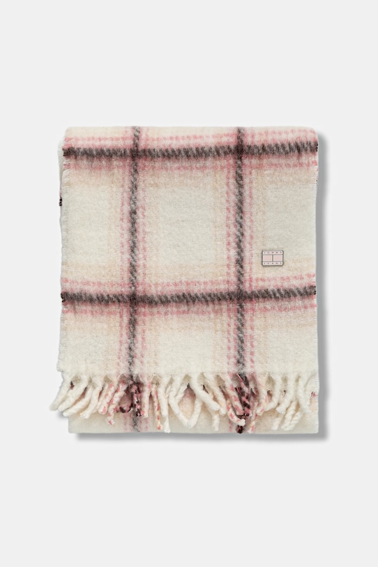 Tommy Jeans szalik z dodatkiem wełny AW0AW17904 różowy AW25