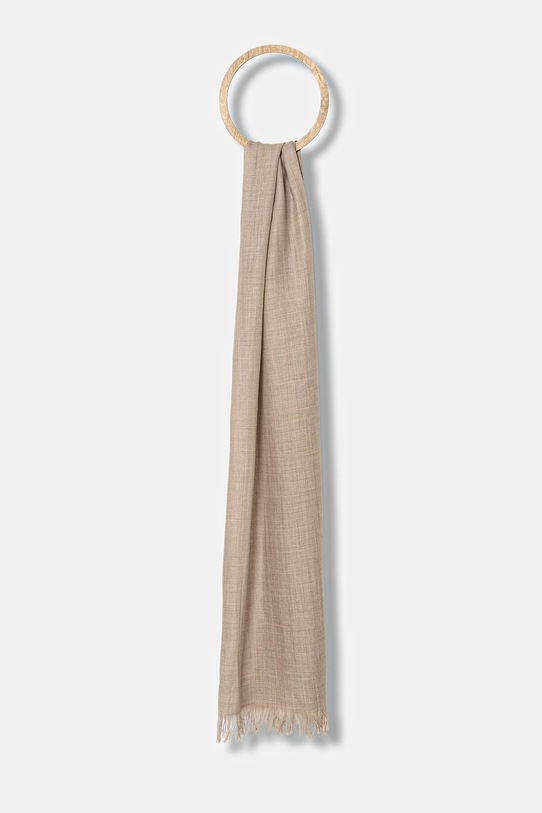 Weekend Max Mara szal wełniany KEN tkanina beżowy 2525546044600