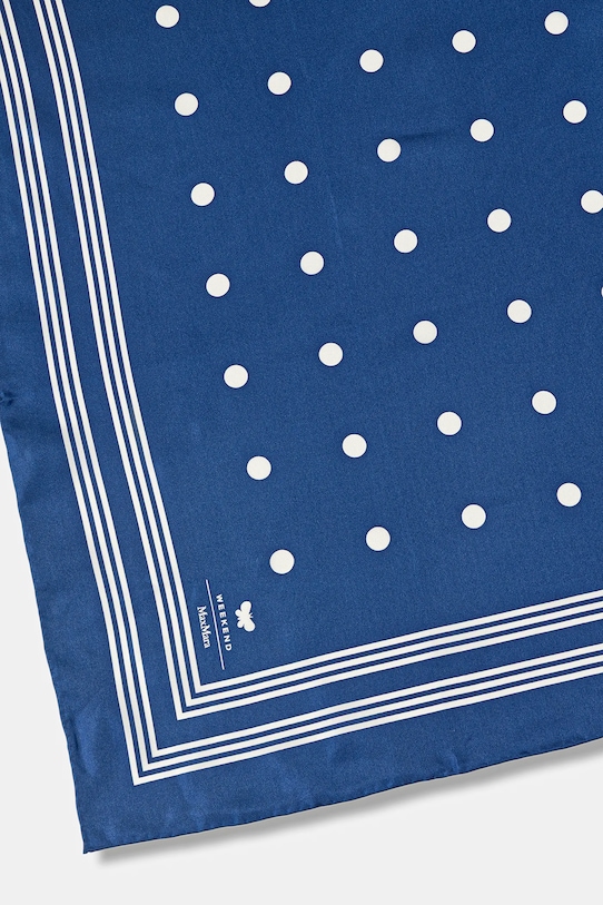 Hedvábný šátek Weekend Max Mara SIAM 2525546054600 modrá AW25