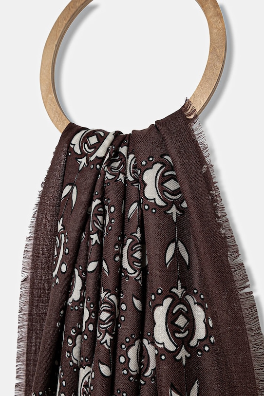 Μάλλινο κασκόλ Weekend Max Mara TAMBUTO 2525546084600 καφέ AW25