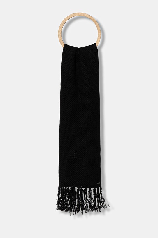 Armani Exchange szalik wełniany dzianina czarny XW001500.AF16604