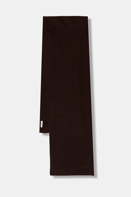 Lanvin szalik wełniany brązowy 710009252