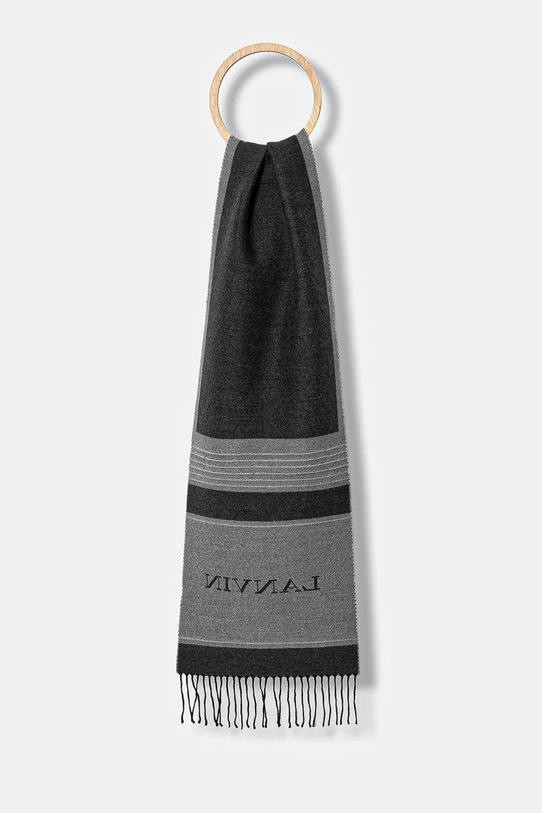 Lanvin szalik wełniany 710009252 szary AW25
