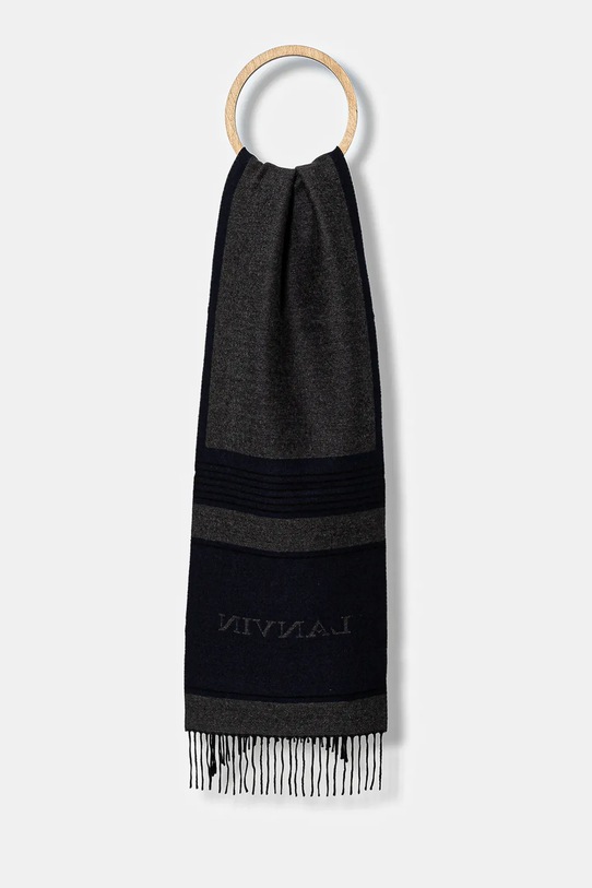 Lanvin szalik wełniany 710009252 czarny AW25