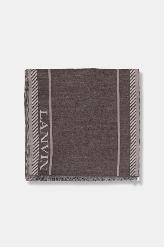 Шарф с добавлением шерсти Lanvin 710009280 коричневый AW25